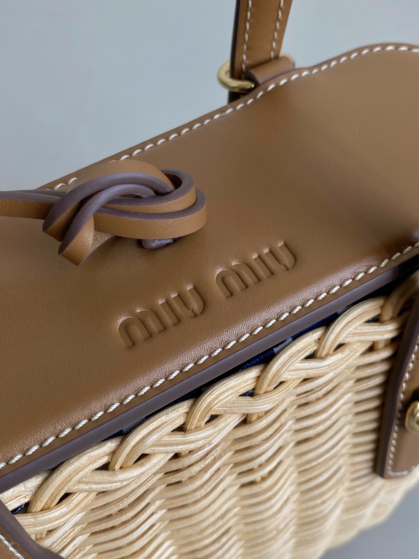Miu Miu-Woven Basket Bag-5BA222