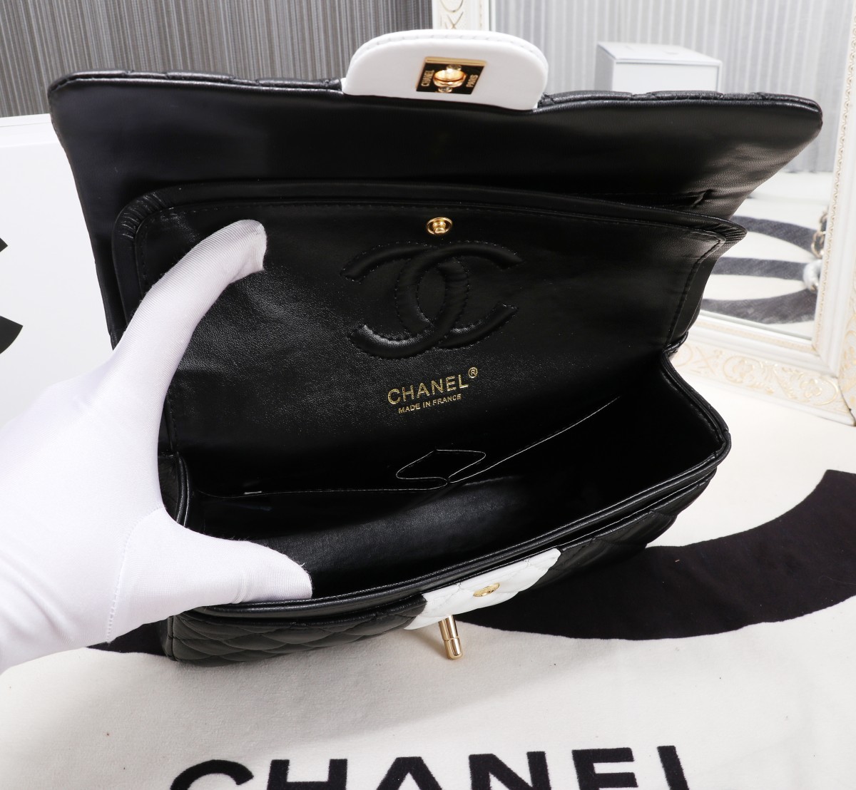 Chanel 2021 CF Two-Tone Flap Bag