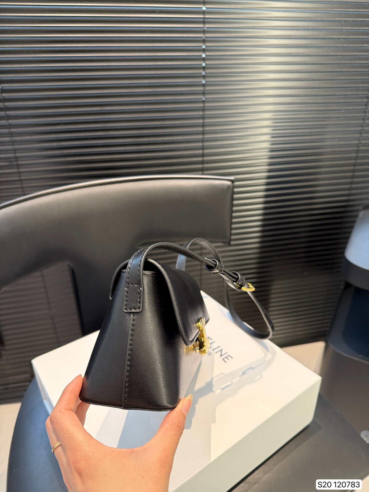 Celine SHOULDER BAG CLAUDE IN shiny calfskin