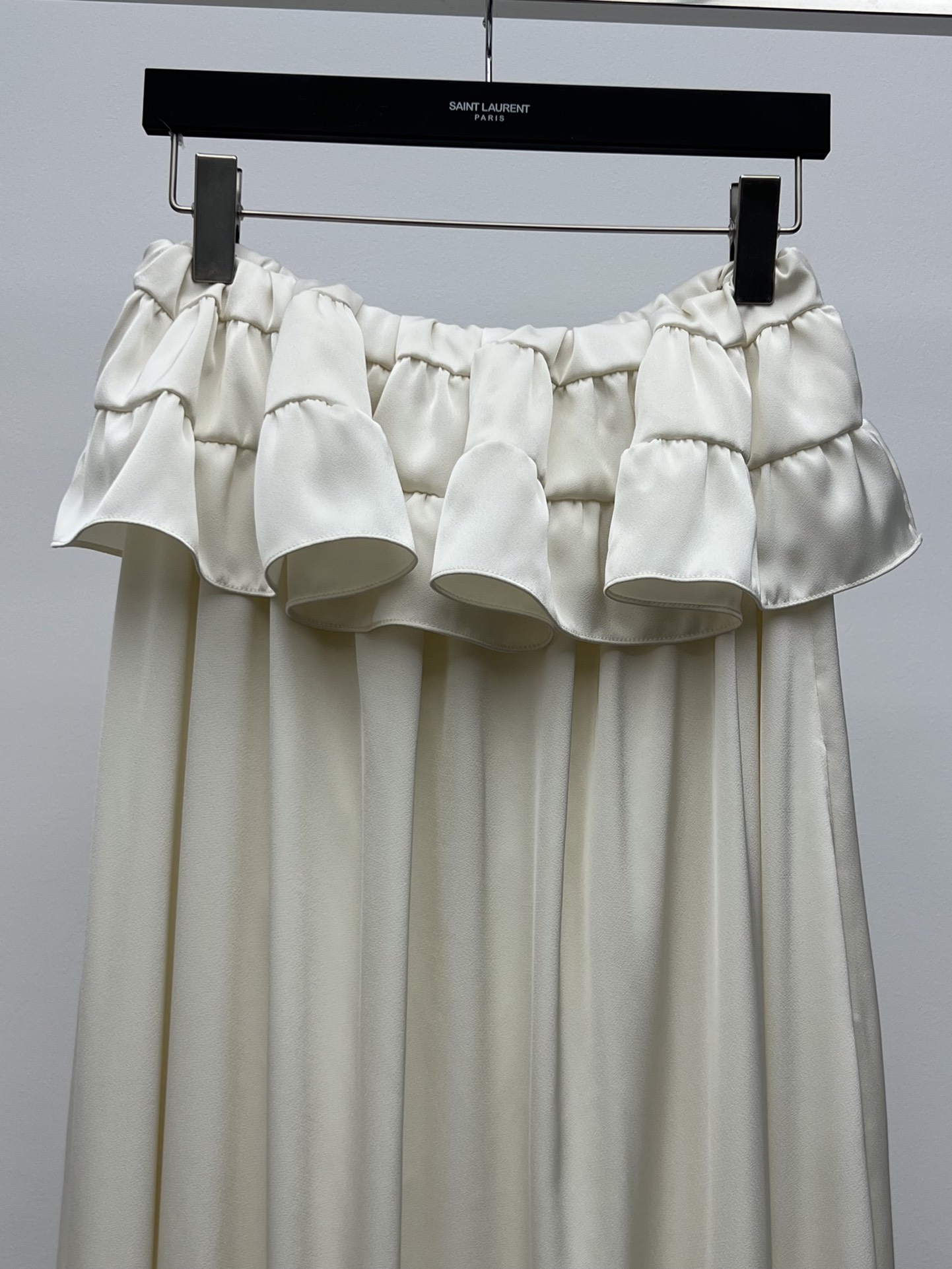 Saint Laurent Ruffled Strapless Maxi Dress