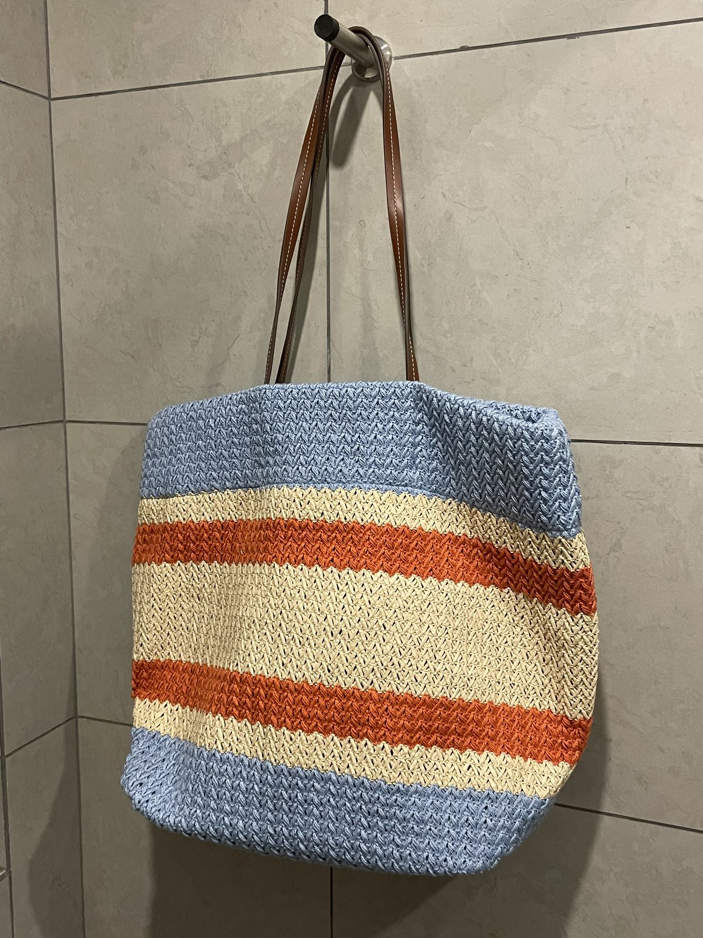 Miu Miu-Raffia woven tote bag