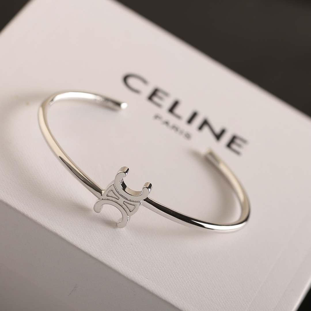 C*eline Arc de Triomphe open bracelet