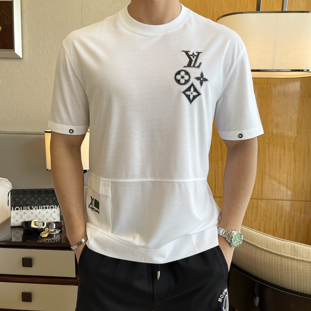 LV - 2025 Spring/Summer Premium Short-Sleeve T-Shirt white