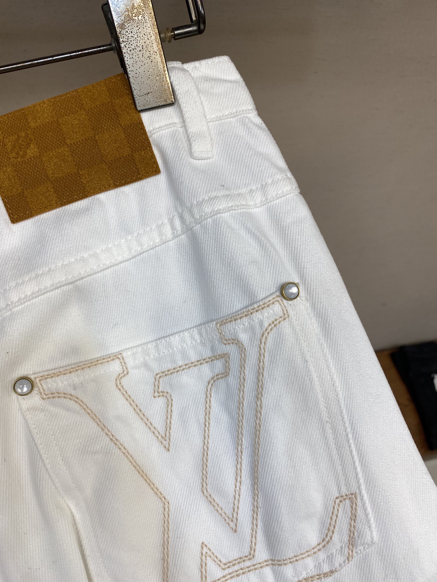 LV Embroidered Skate Jeans