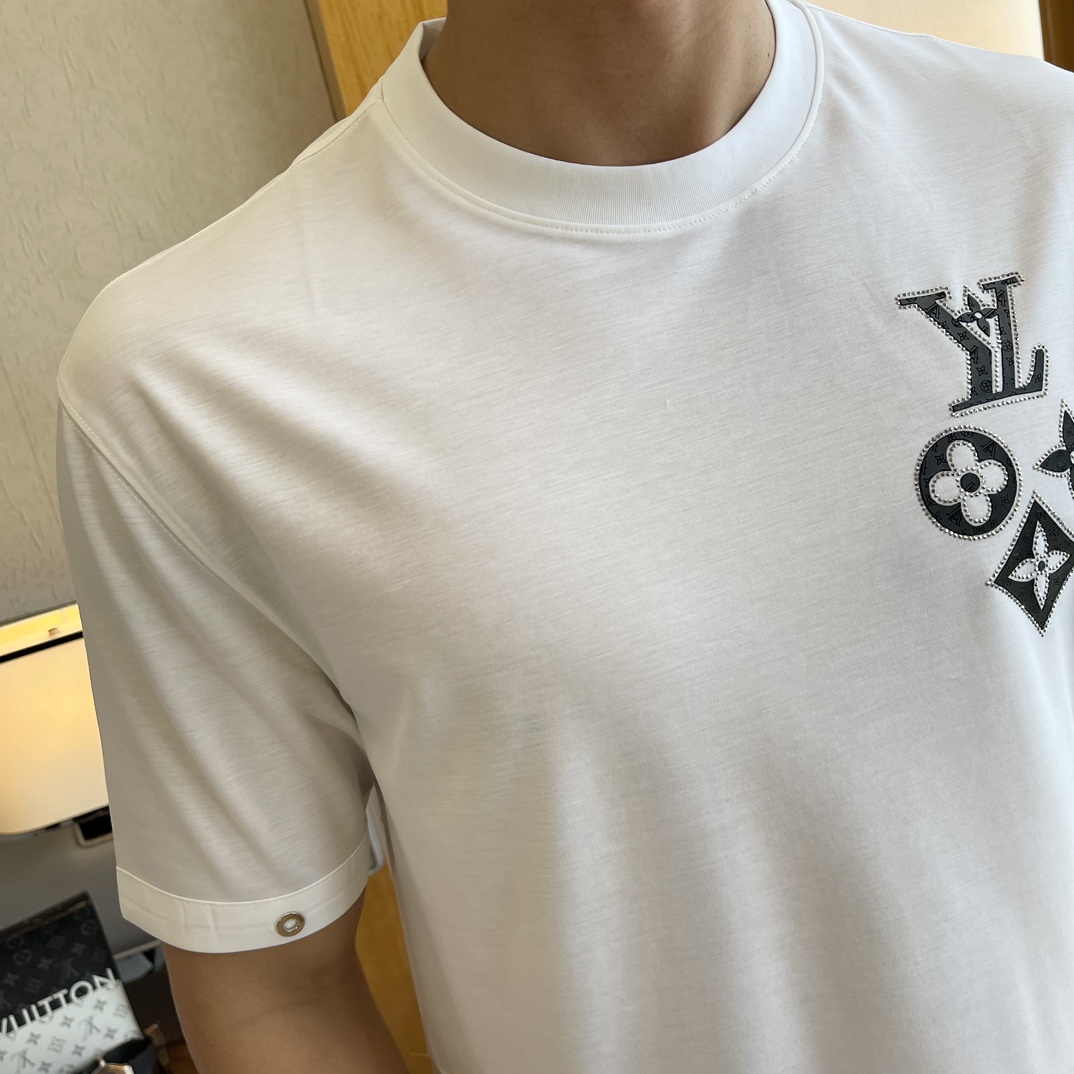 LV - 2025 Spring/Summer Premium Short-Sleeve T-Shirt white