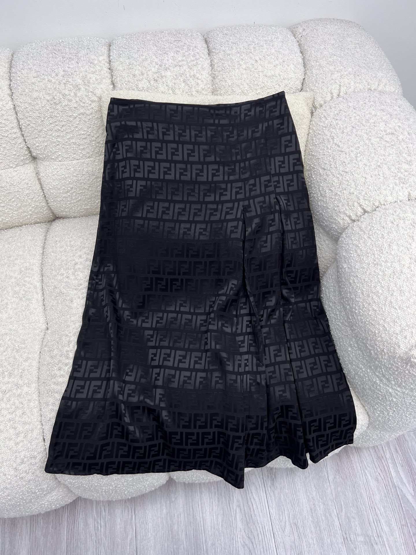FENDI-Split Jacquard Half Skirt