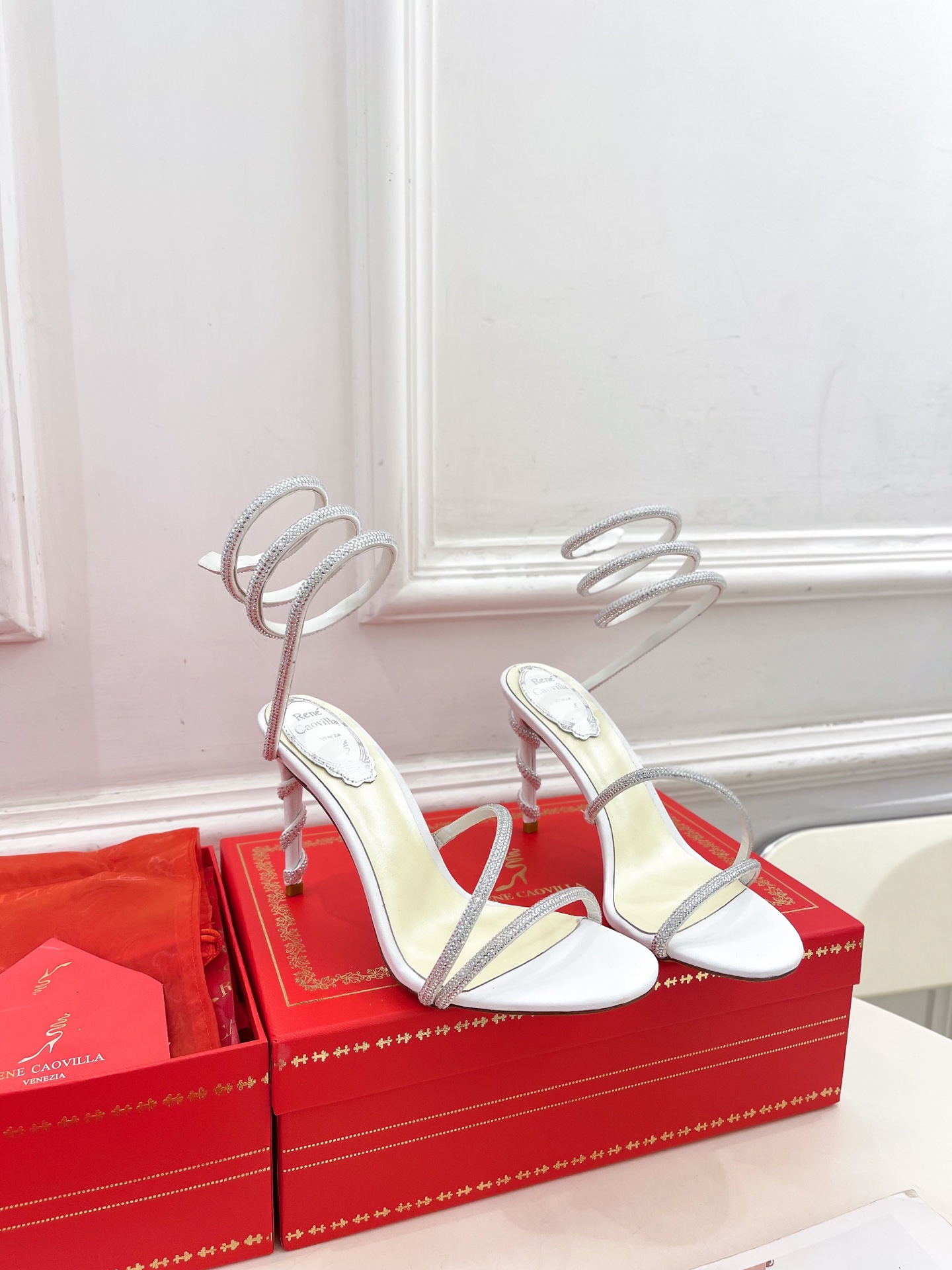 Rene Caovilla RC Crystal Serpent Sandals – 25SS Collection