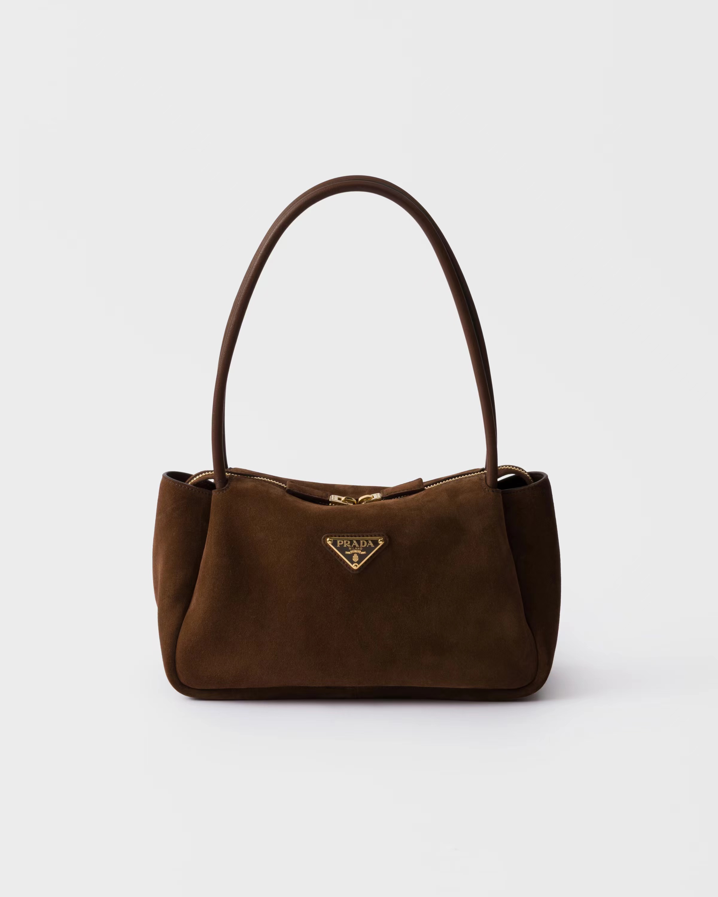 Medium suede shoulder bag