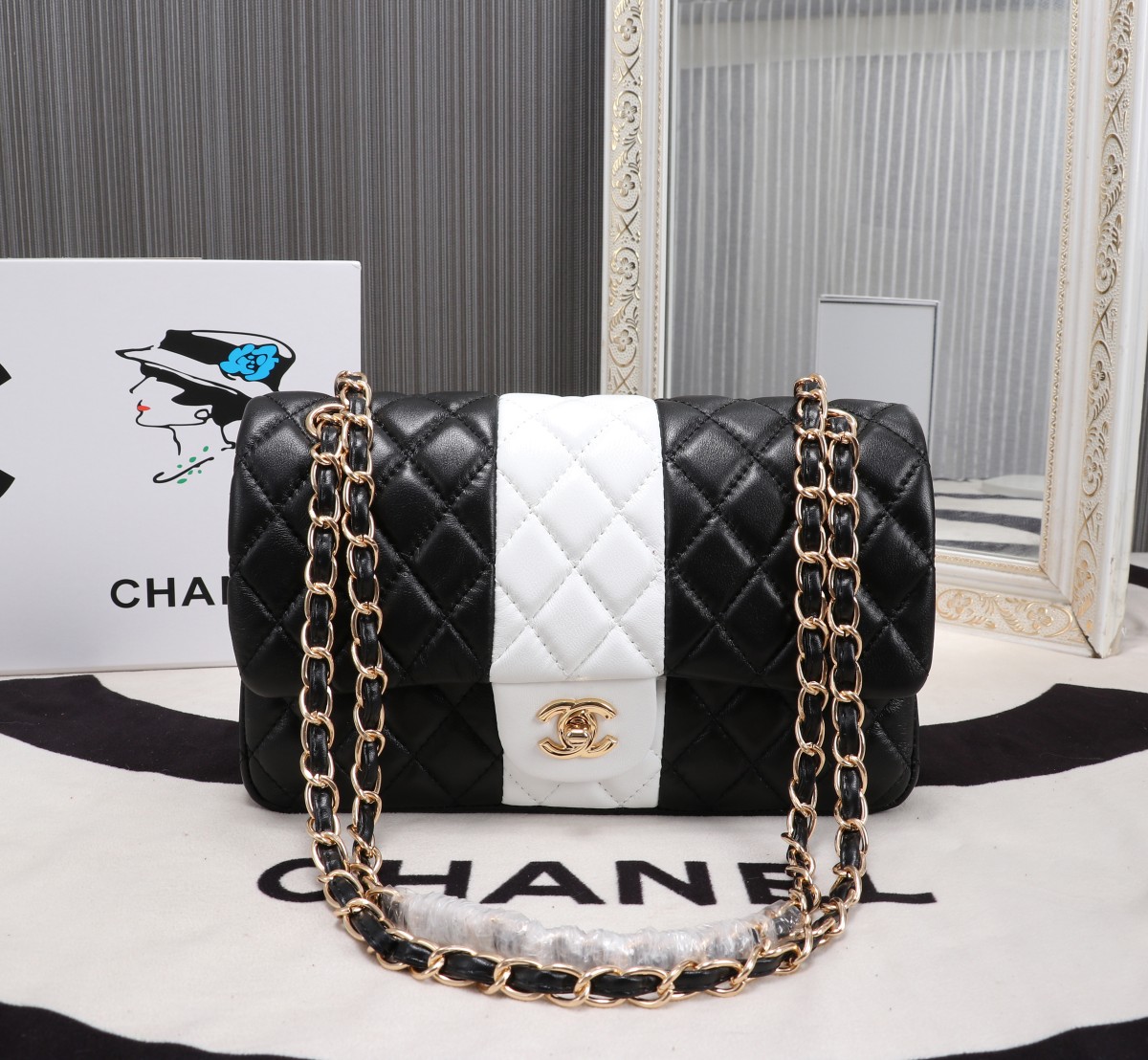 Chanel 2021 CF Two-Tone Flap Bag