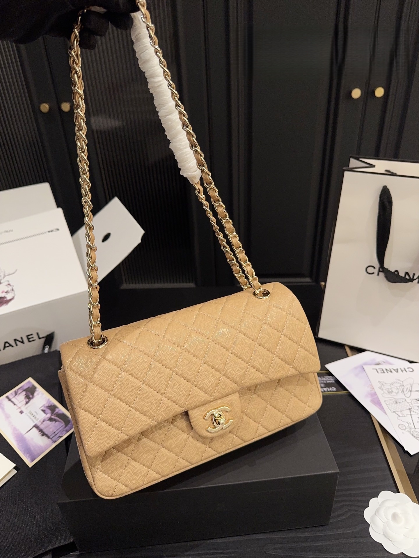 Chanel Classic Flap Bag – Caramel with Gold Hardware