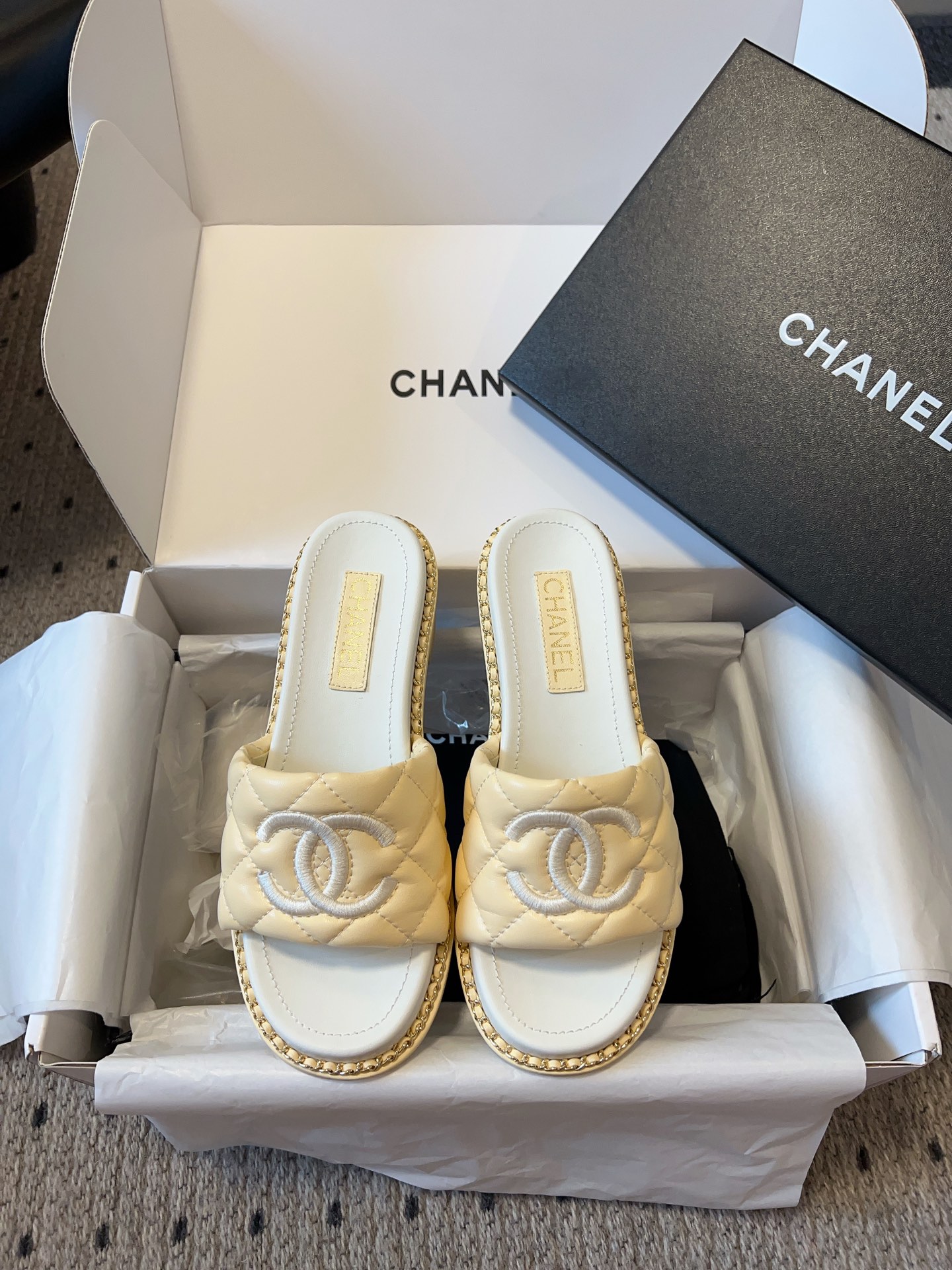 Chanel 25P Spring/Summer Lambskin Slides – New Arrival