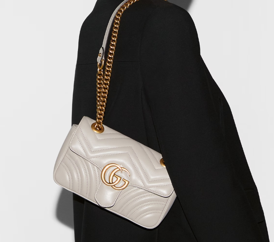 GG MARMONT MATELASSÉ MINI BAG-Grey-‎446744