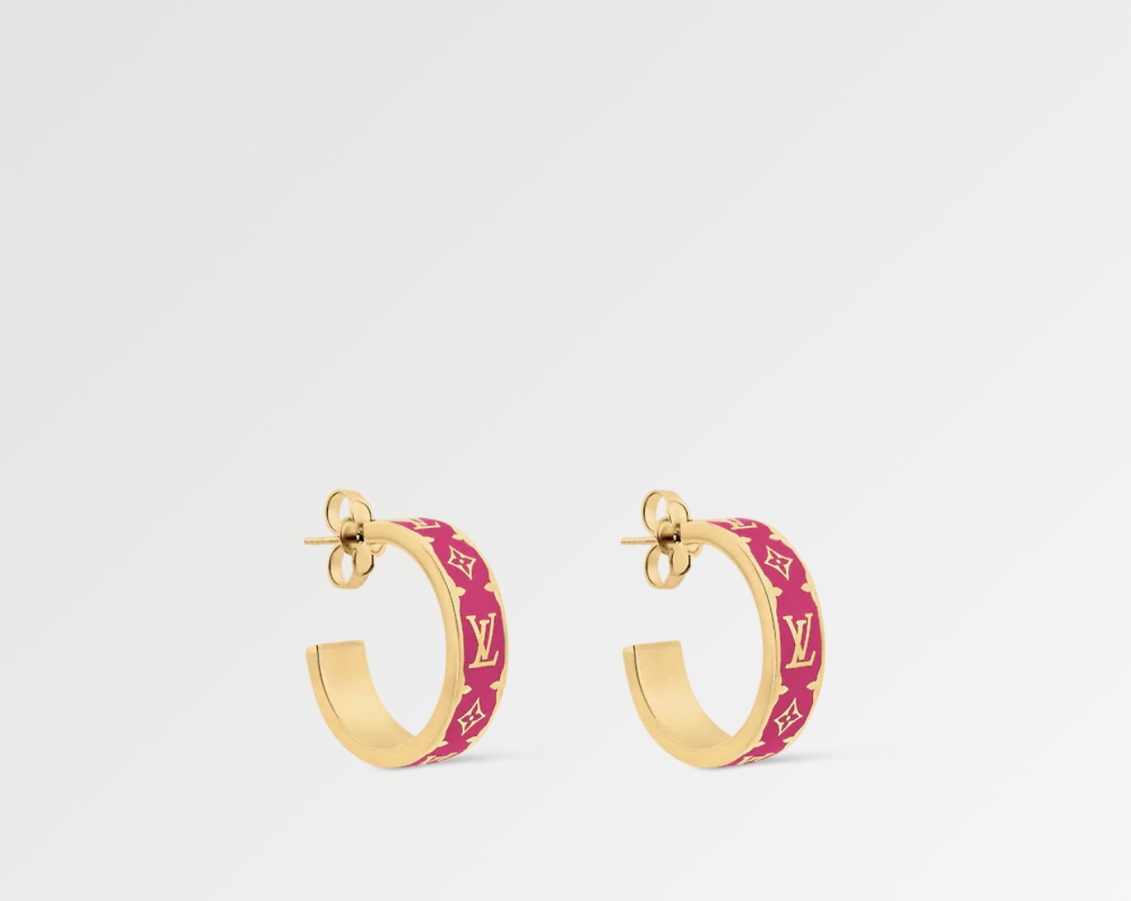 LV-Nanogram Enamel earrings-Pink