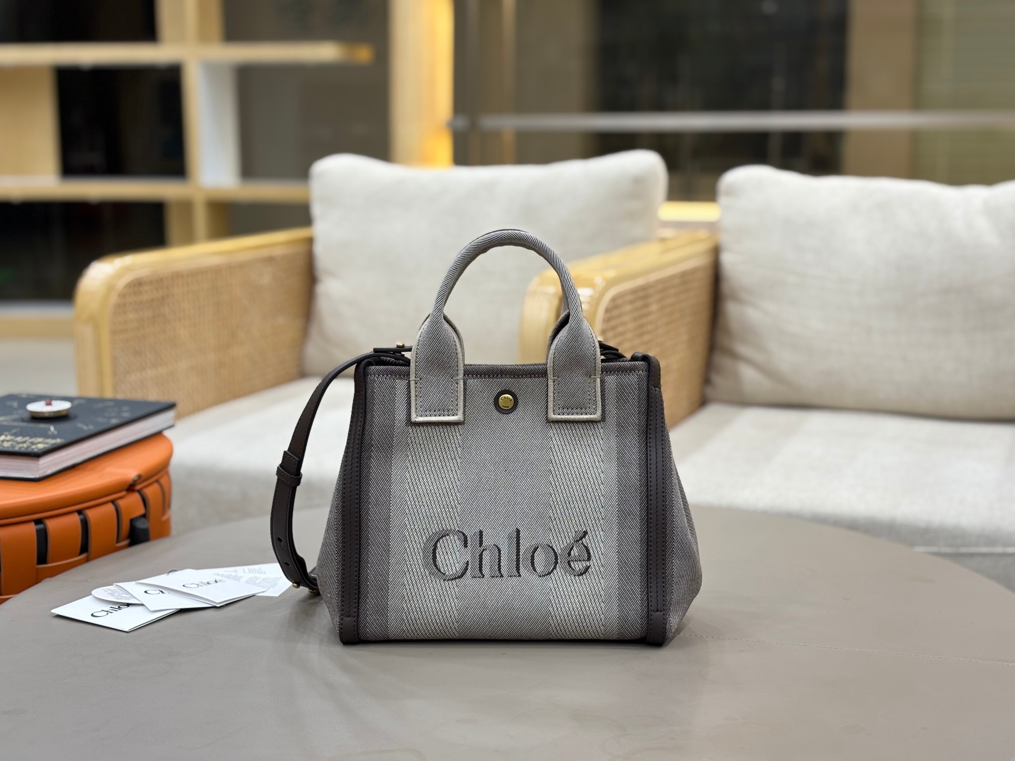 Chloé Carry tote bag in canvas Small