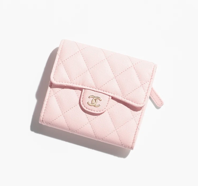 CHANEL-Classic Small Flap Wallet-Light Pink