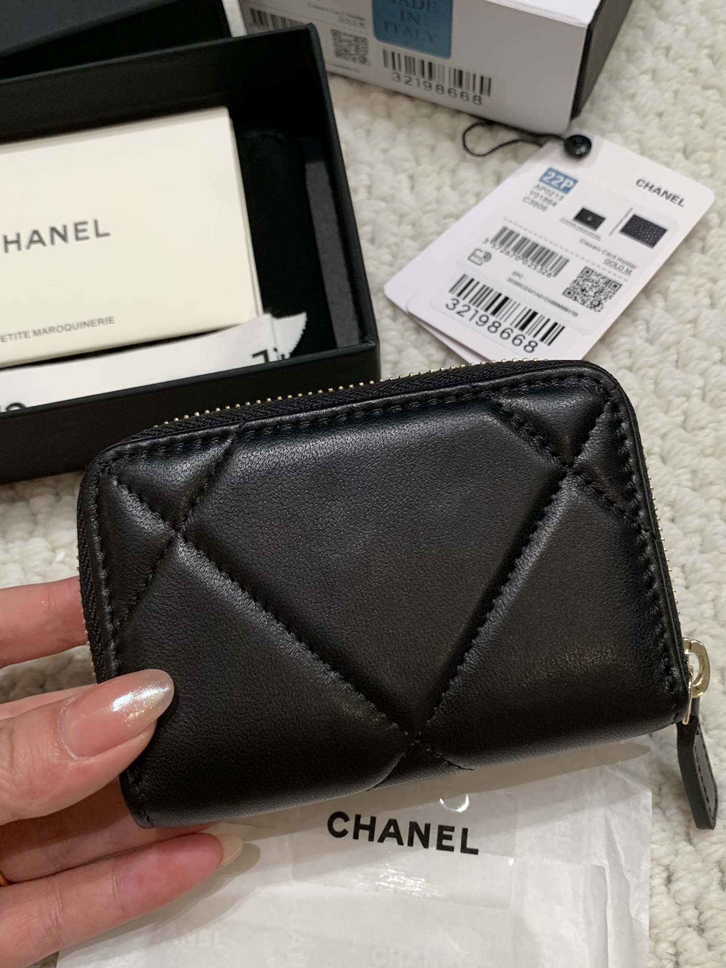 Chanel-sachet bag/Coin purse sheepskin