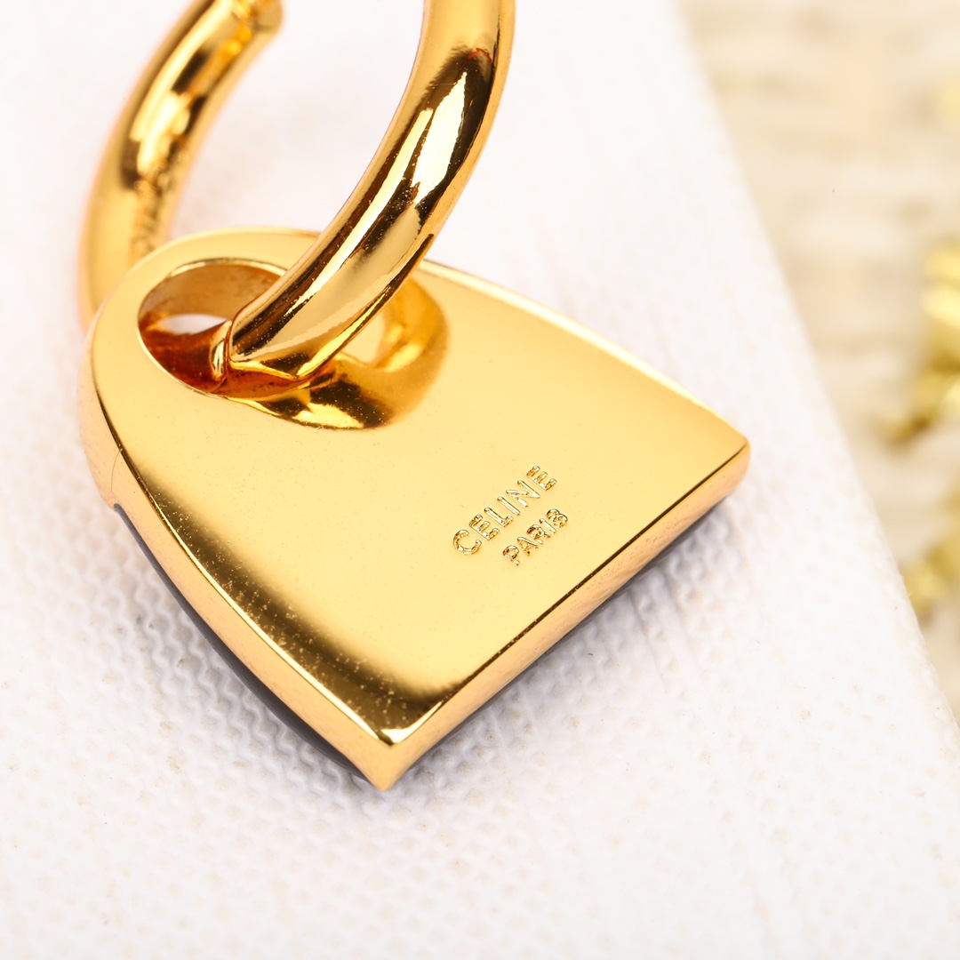 C Black bag earrings