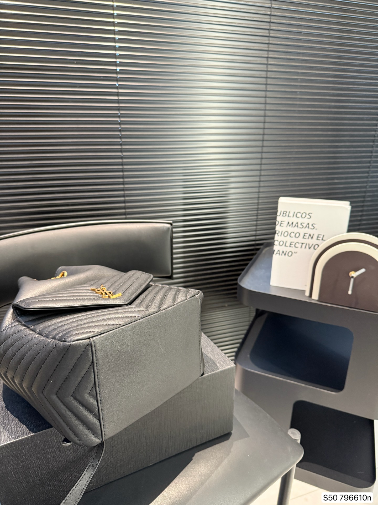 SAINT LAURENT Monogram mini leather bucket bag