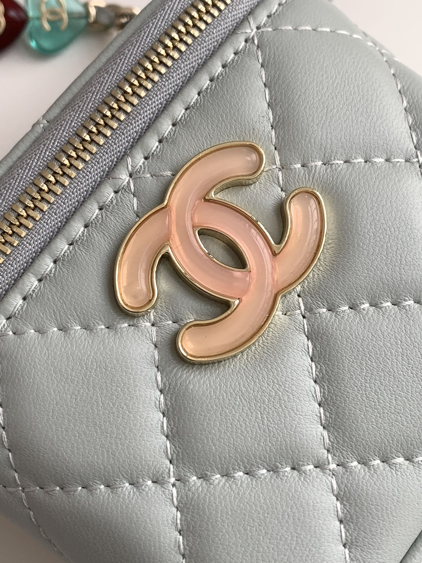 chanel enamel button love makeup small lipstick box