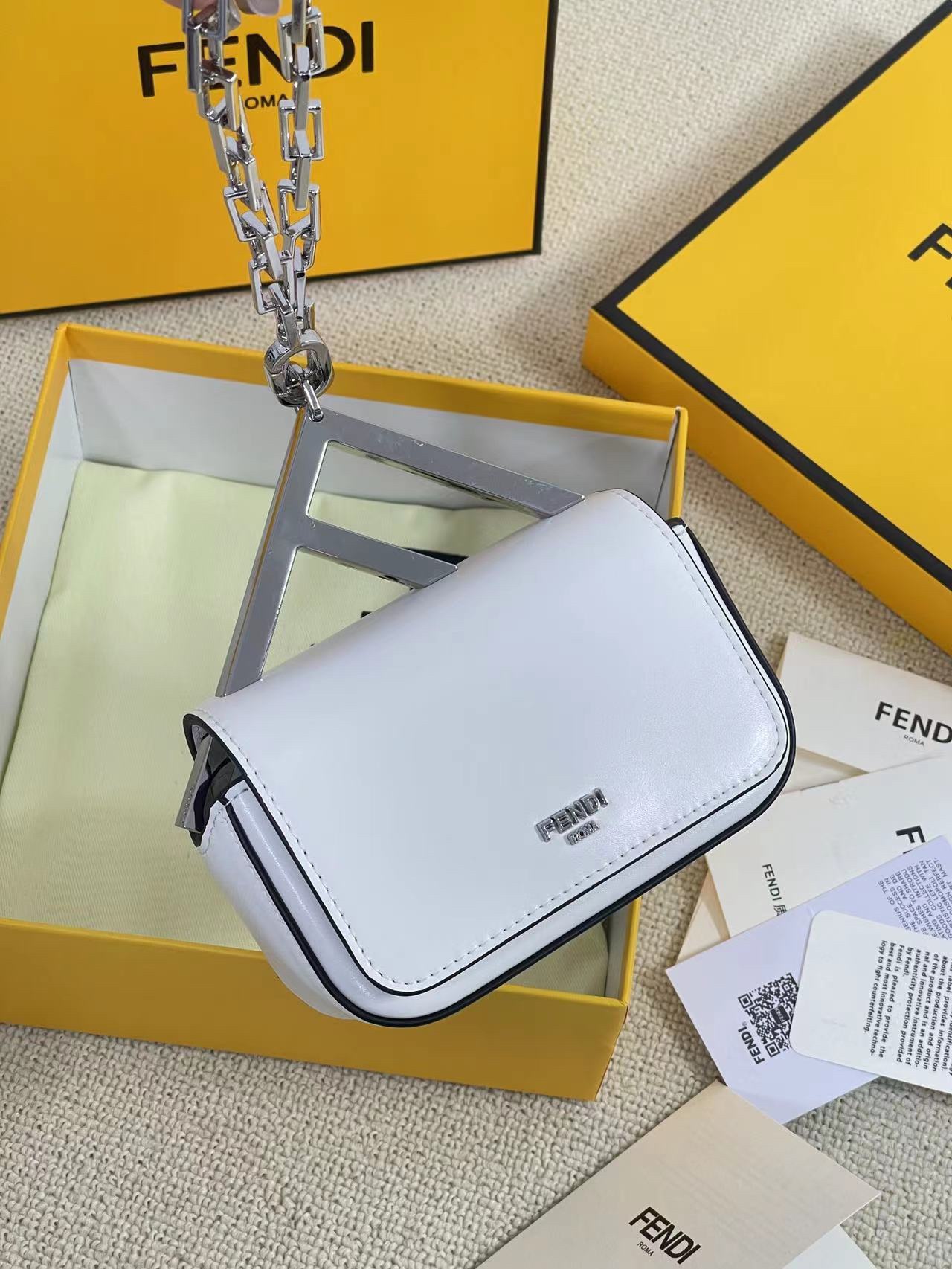 FENDI-First Nano Bag-White