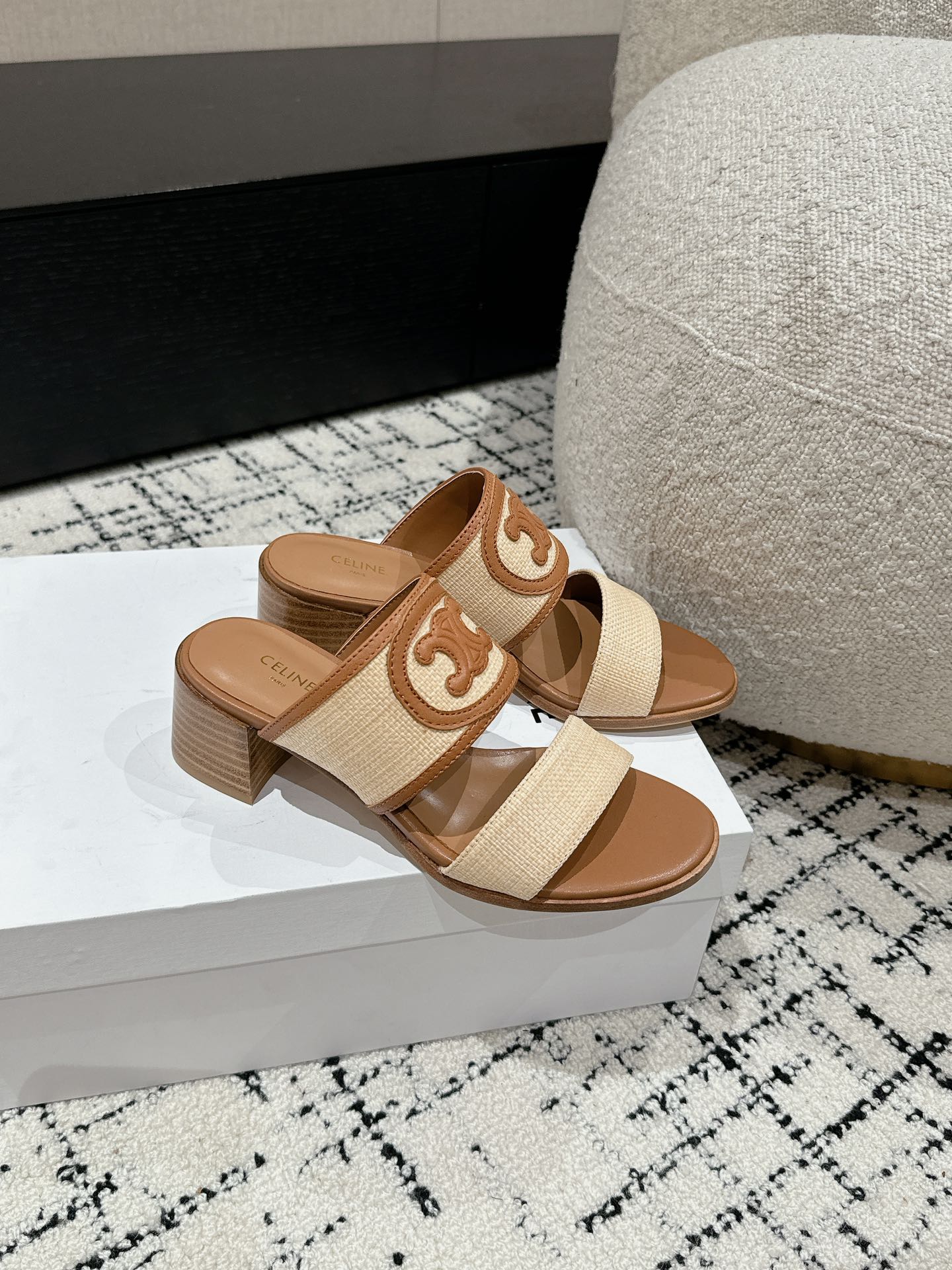 CELINE Flat Logo Slide Sanda