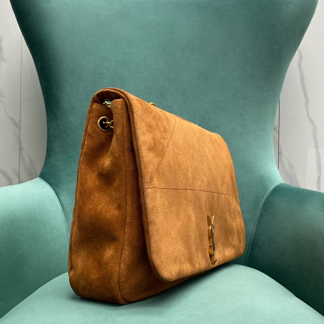 YSL-JAMIE 4.3 suede handbag-caramel brown