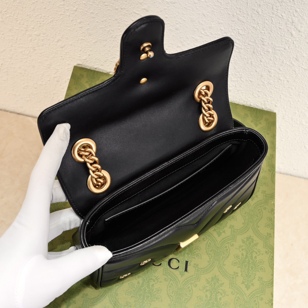 GG MARMONT SHOULDER BAG-Black-446744