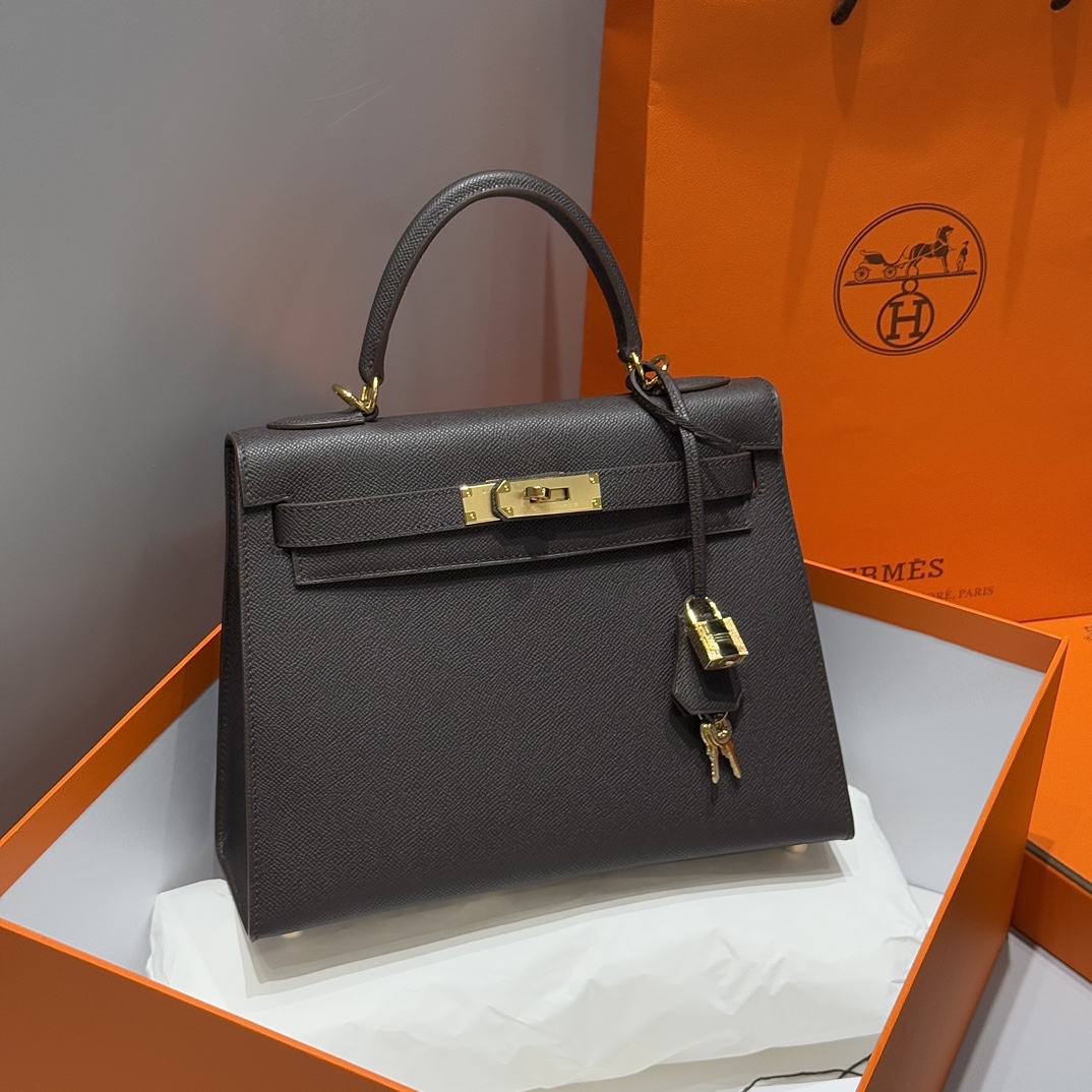 Hermès Ebony Epsom Leather 28cm Tote