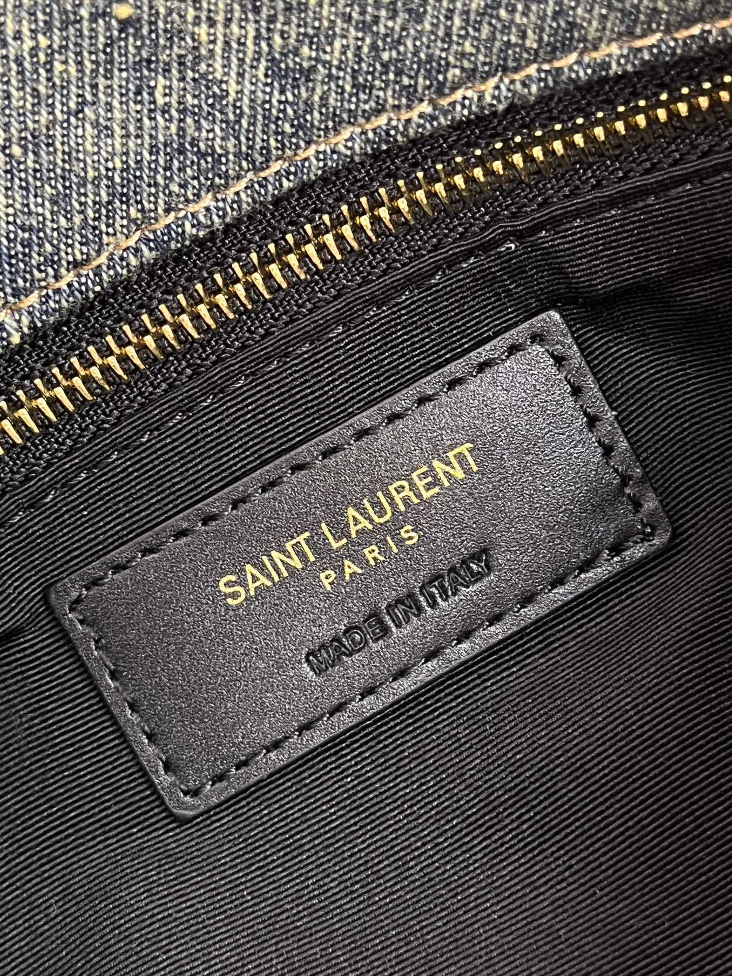 Saint Laurent Loulou Puffer Denim Shoulder Bag