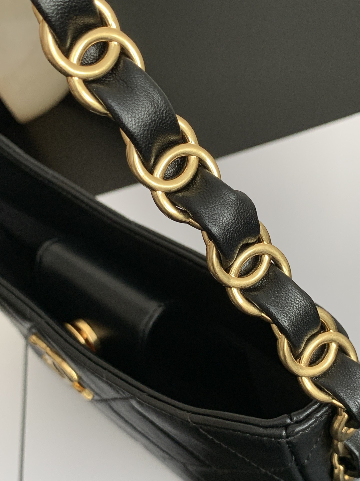 OHANEL 24K thick chain hippie hobo Underarm bag