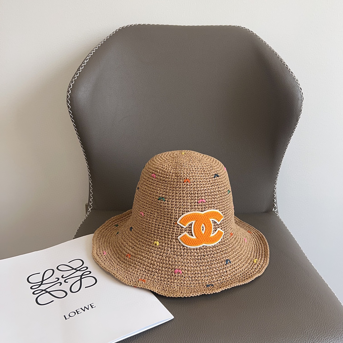 CHANEL 2025 New Arrival Woven Fisherman Hat