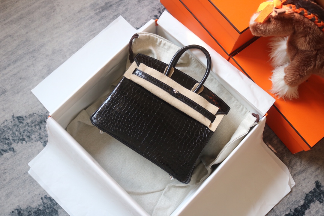 Hermès Birkin 25-30 in Shiny Crocodile Leather