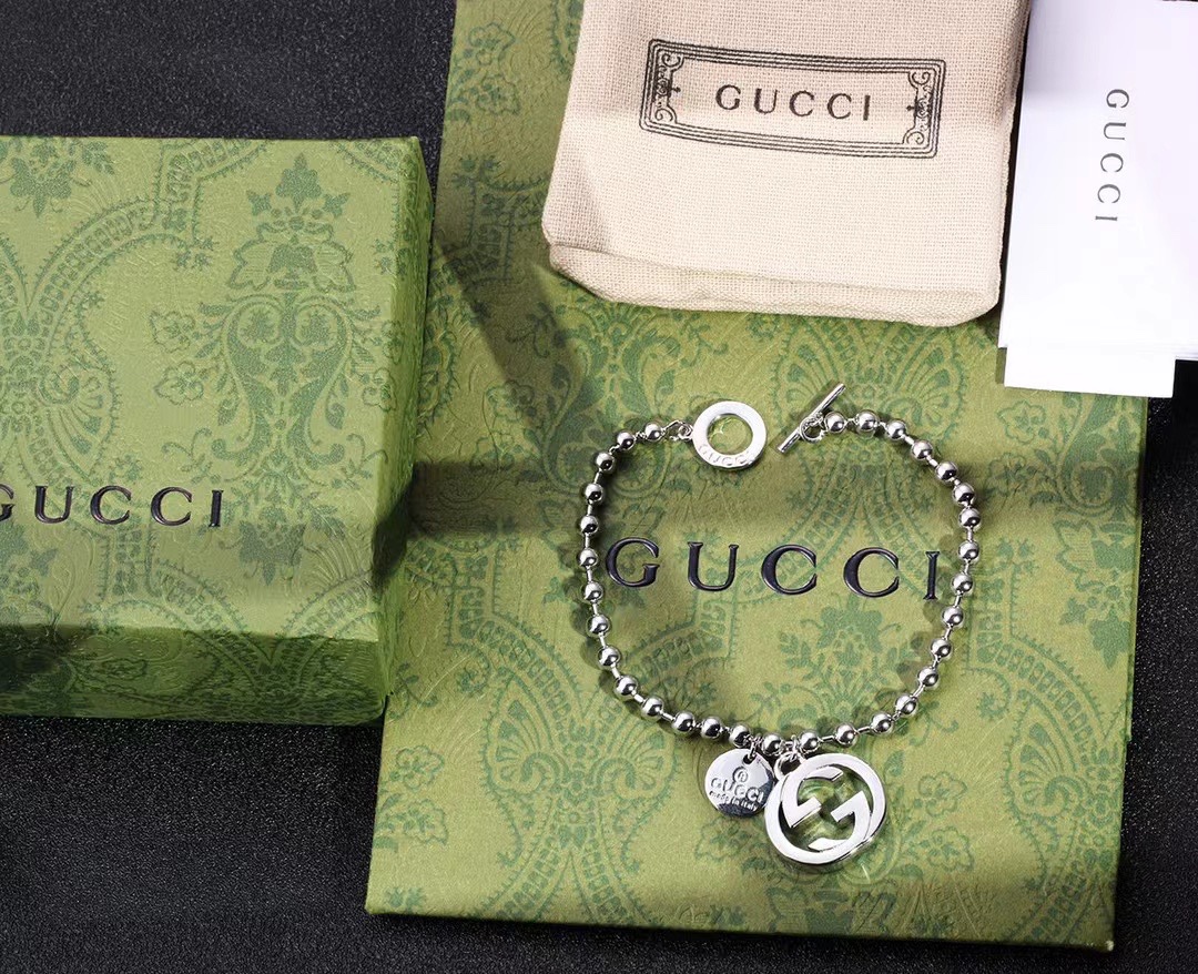 Gucci interlocking enamel double G bracelet