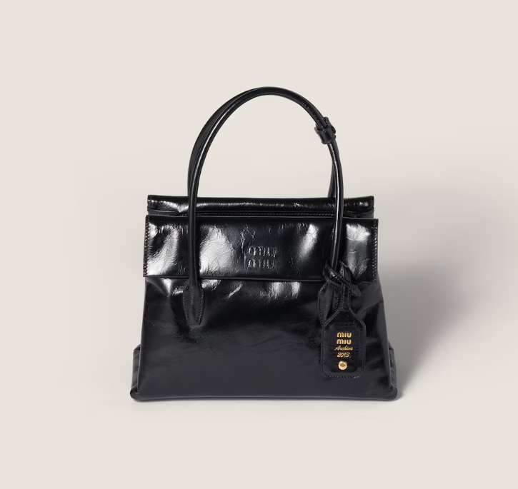MiuMiu Solitaire shiny leather bag