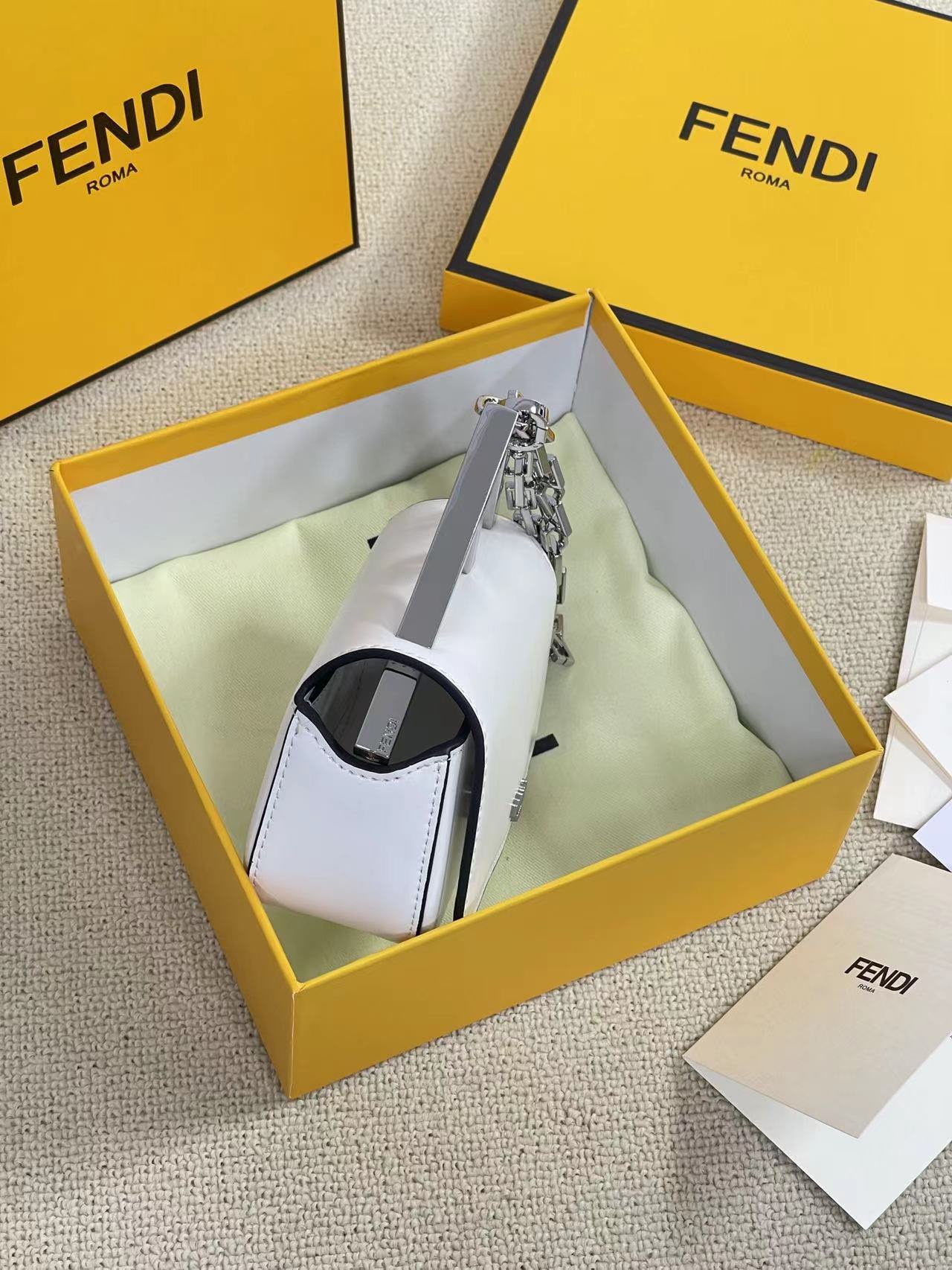 FENDI-First Nano Bag-White