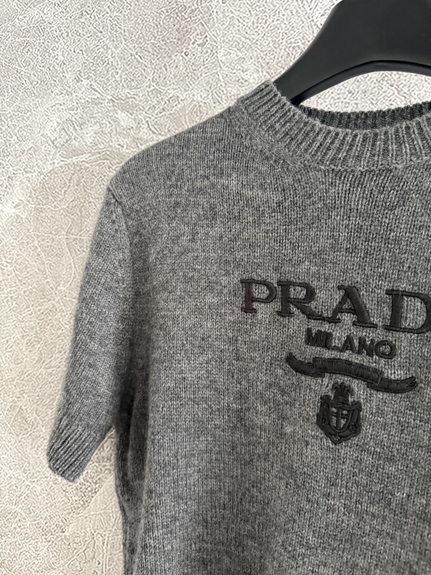 PRADA Logo-Embroidered Cashmere-Blend Sweater