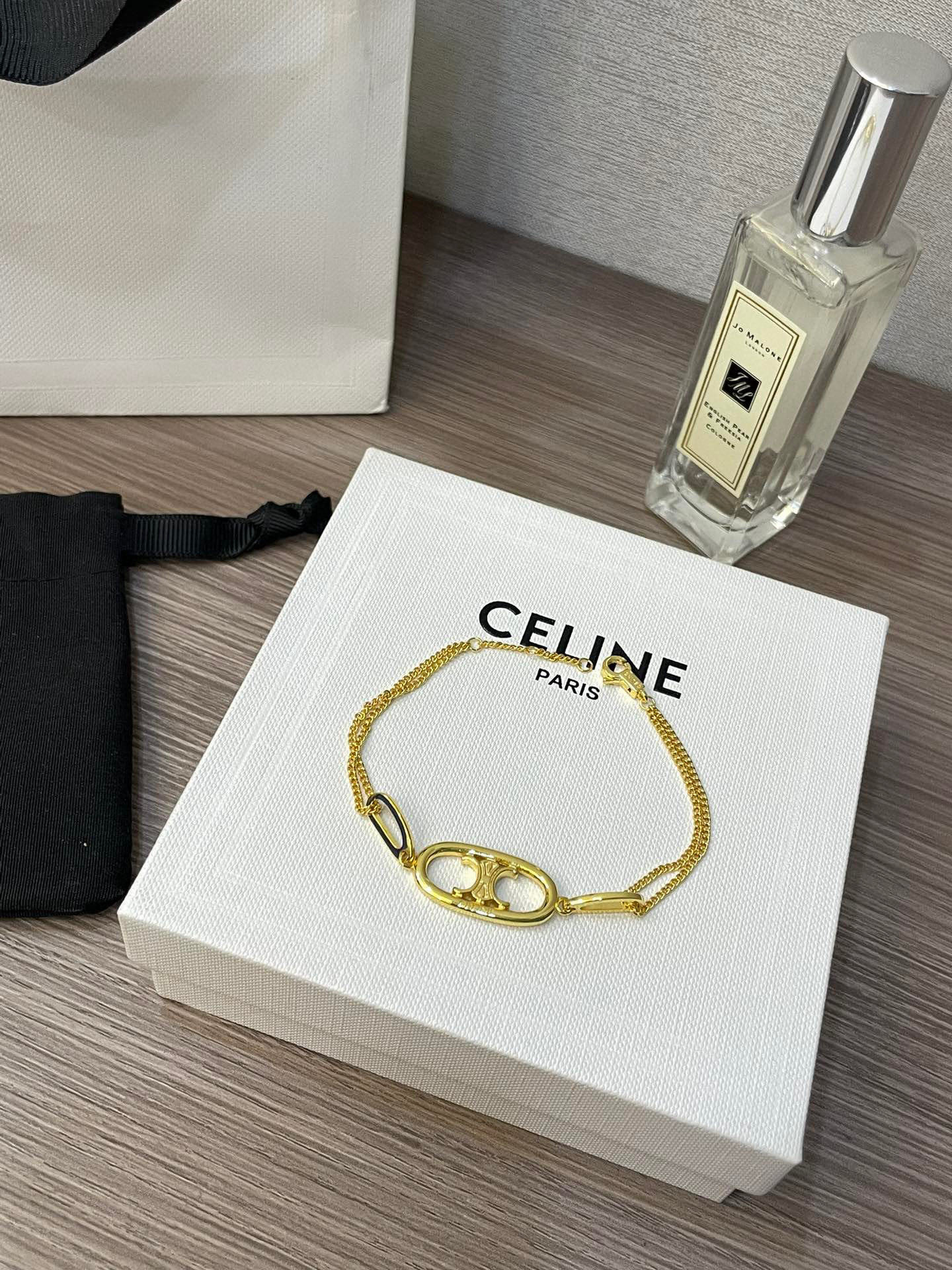 Celine Bracelet Bangle Cuff Gold Mailon Triomphe