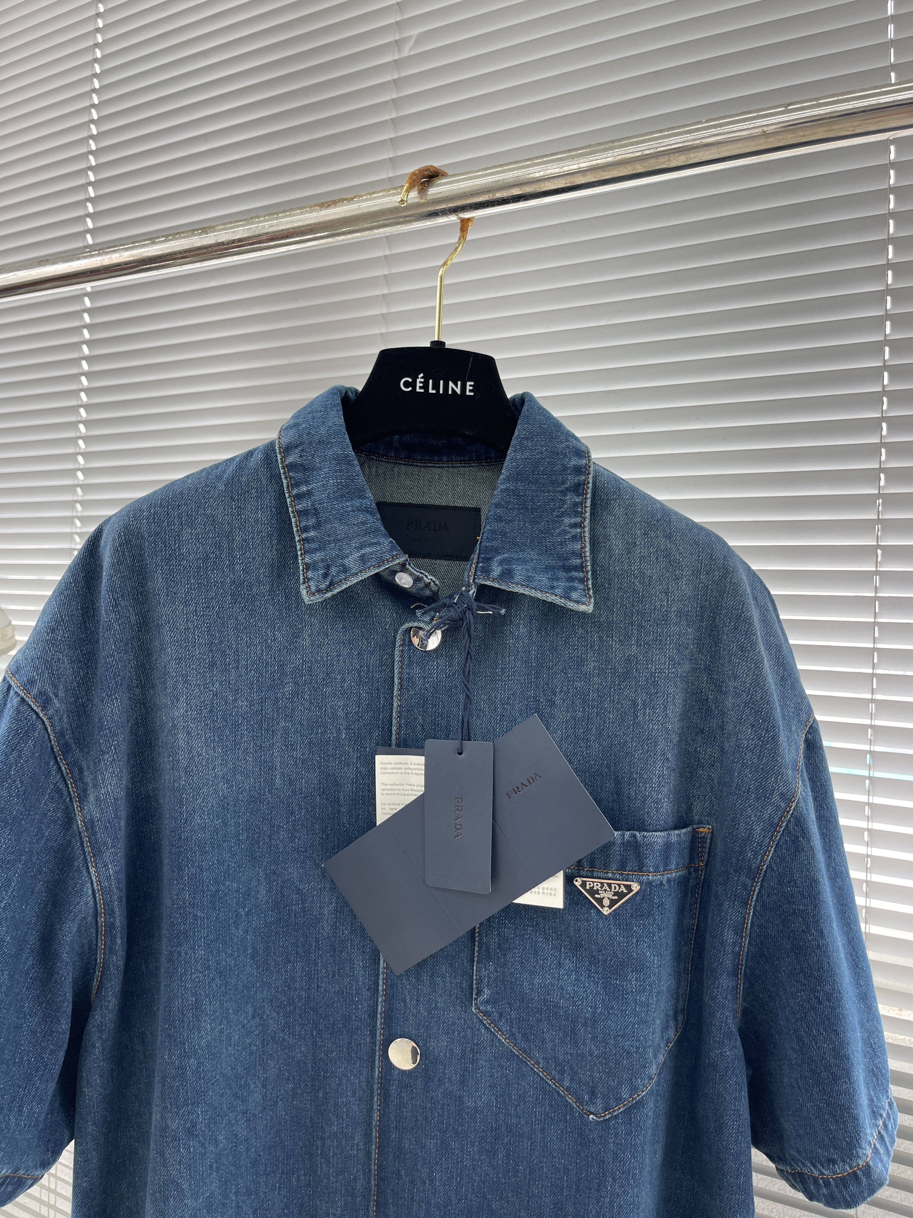 PRADA Logo Denim Shirt