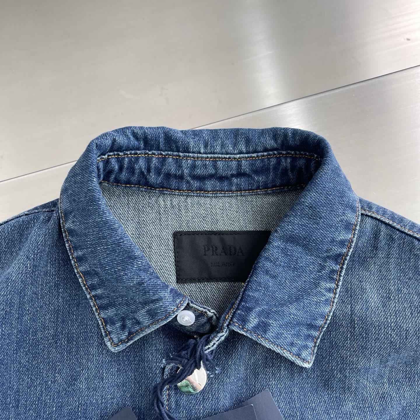 PRADA Logo Denim Shirt