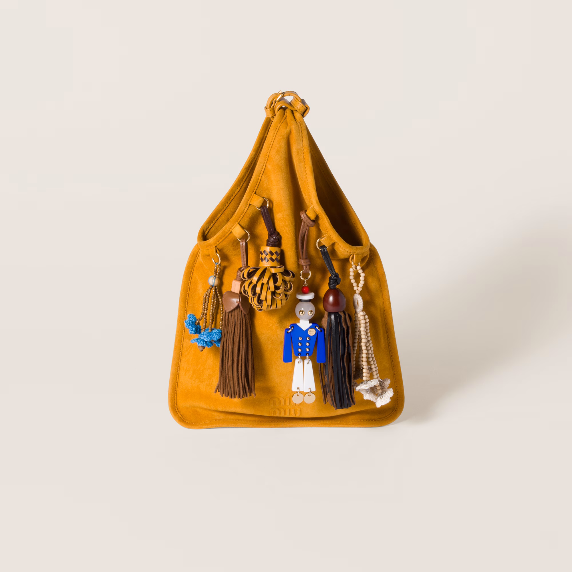 MIUMIU-FROM THE RUNWAY Suede bag with trick