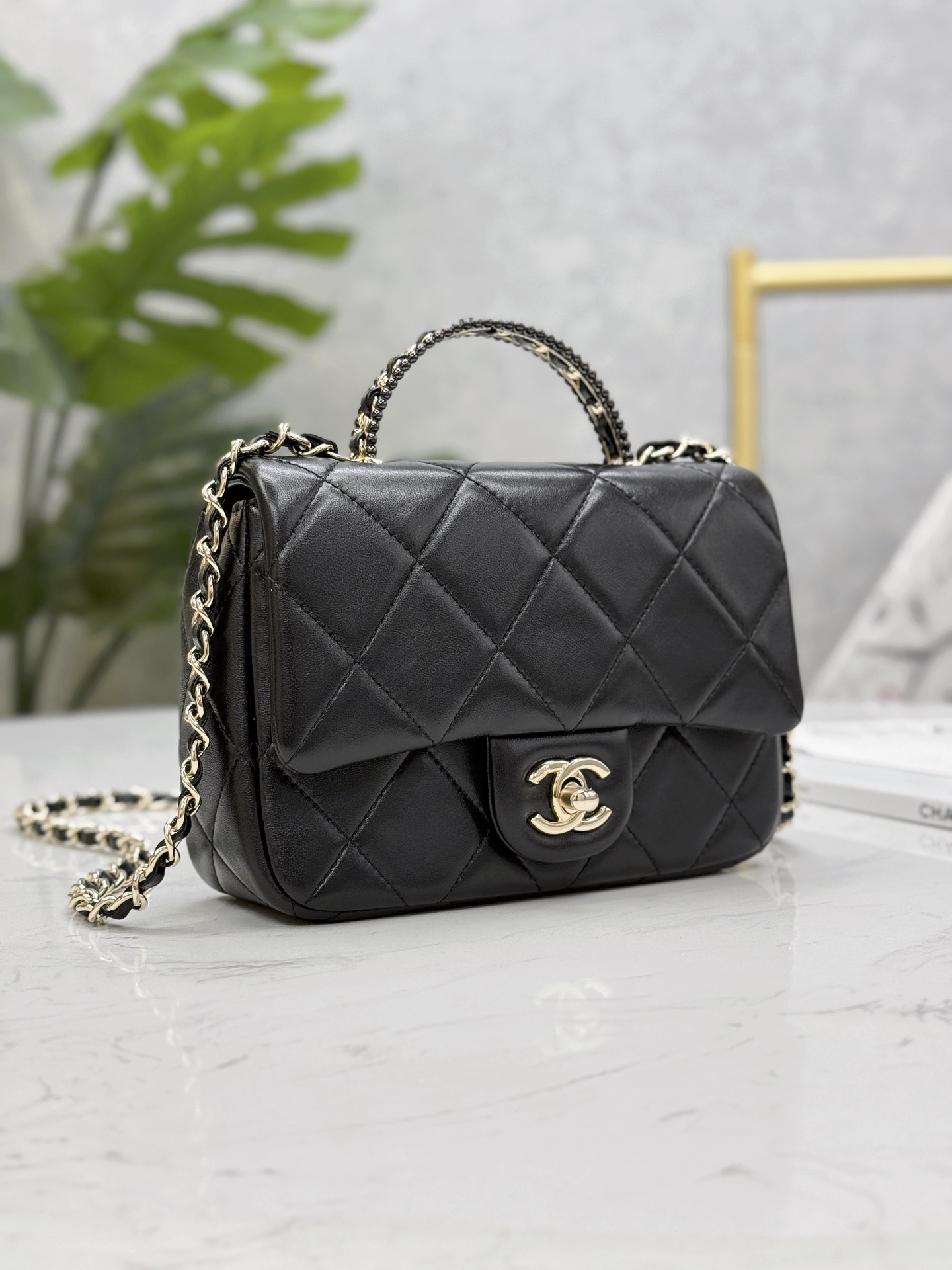 Chanel 25P Handle Mini Flap Bag