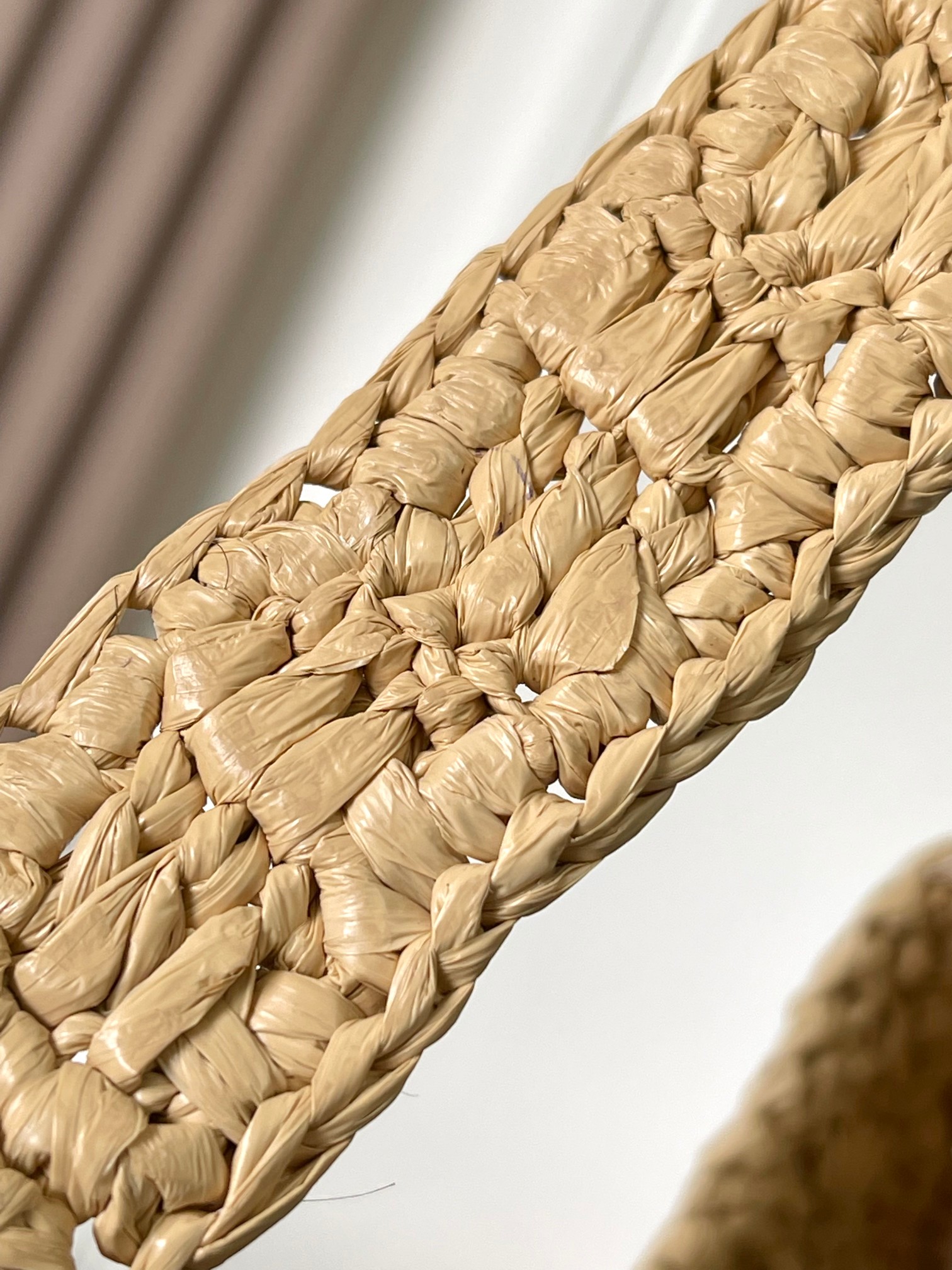 CELINE Triangular Straw Bag i