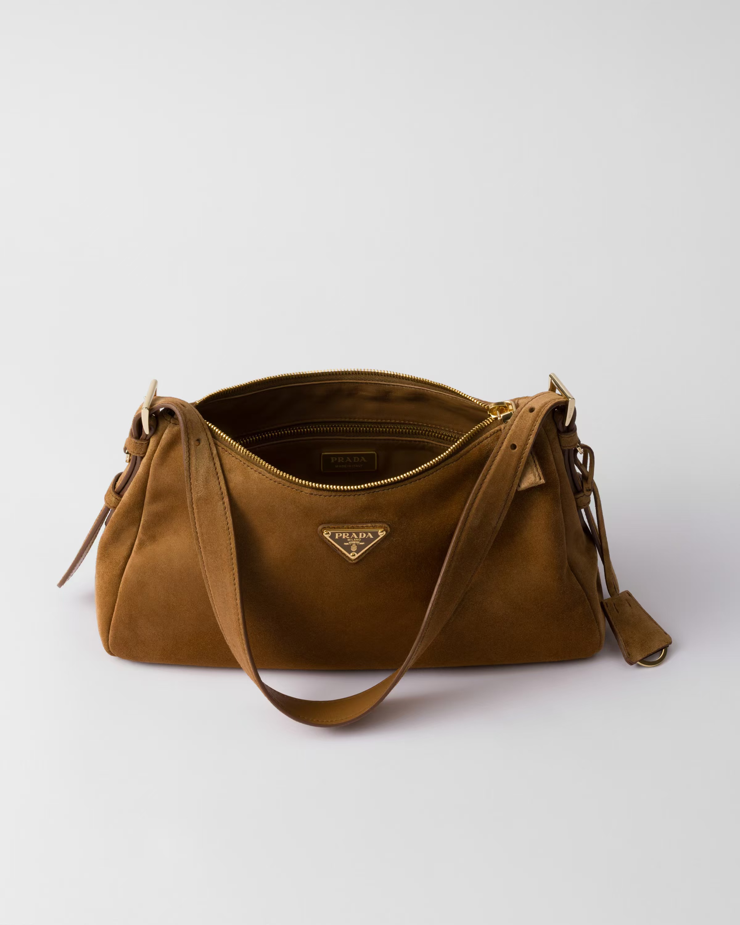 Prada Aimée medium suede shoulder bag