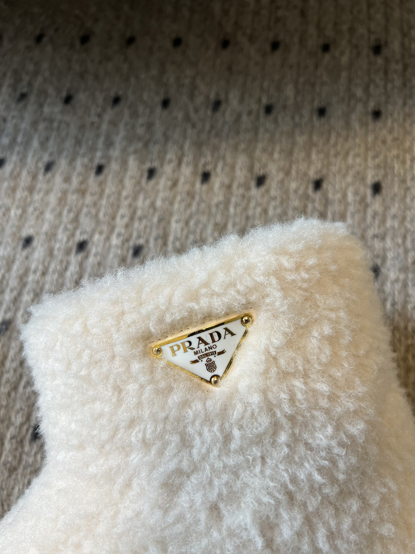 Prada autumn/Winter teddy snow boots