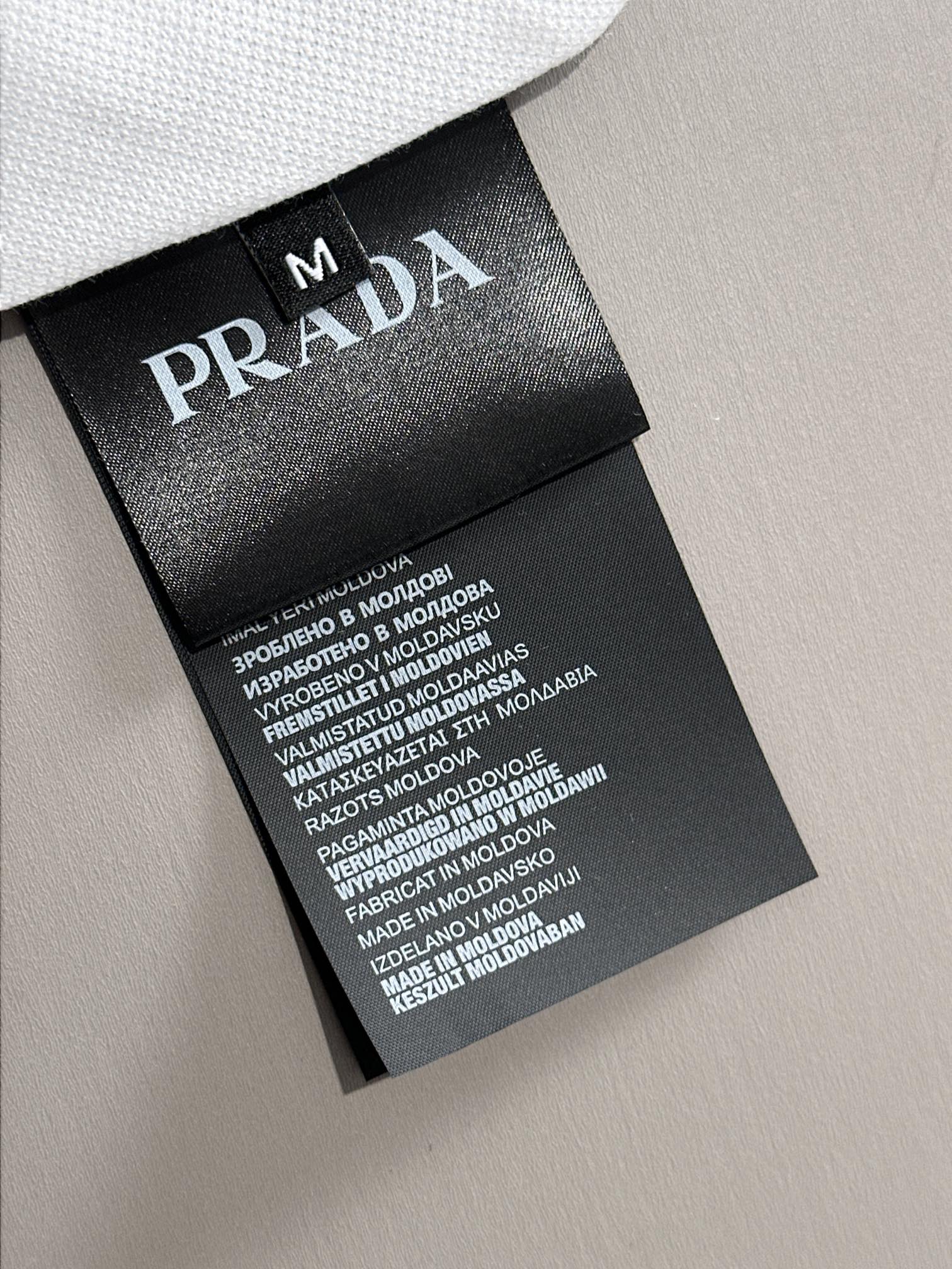 PRADA 25SS New Season Piqué Cotton Polo Shirt