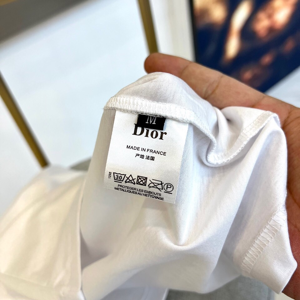 Dior printed logo round neck short sleeve