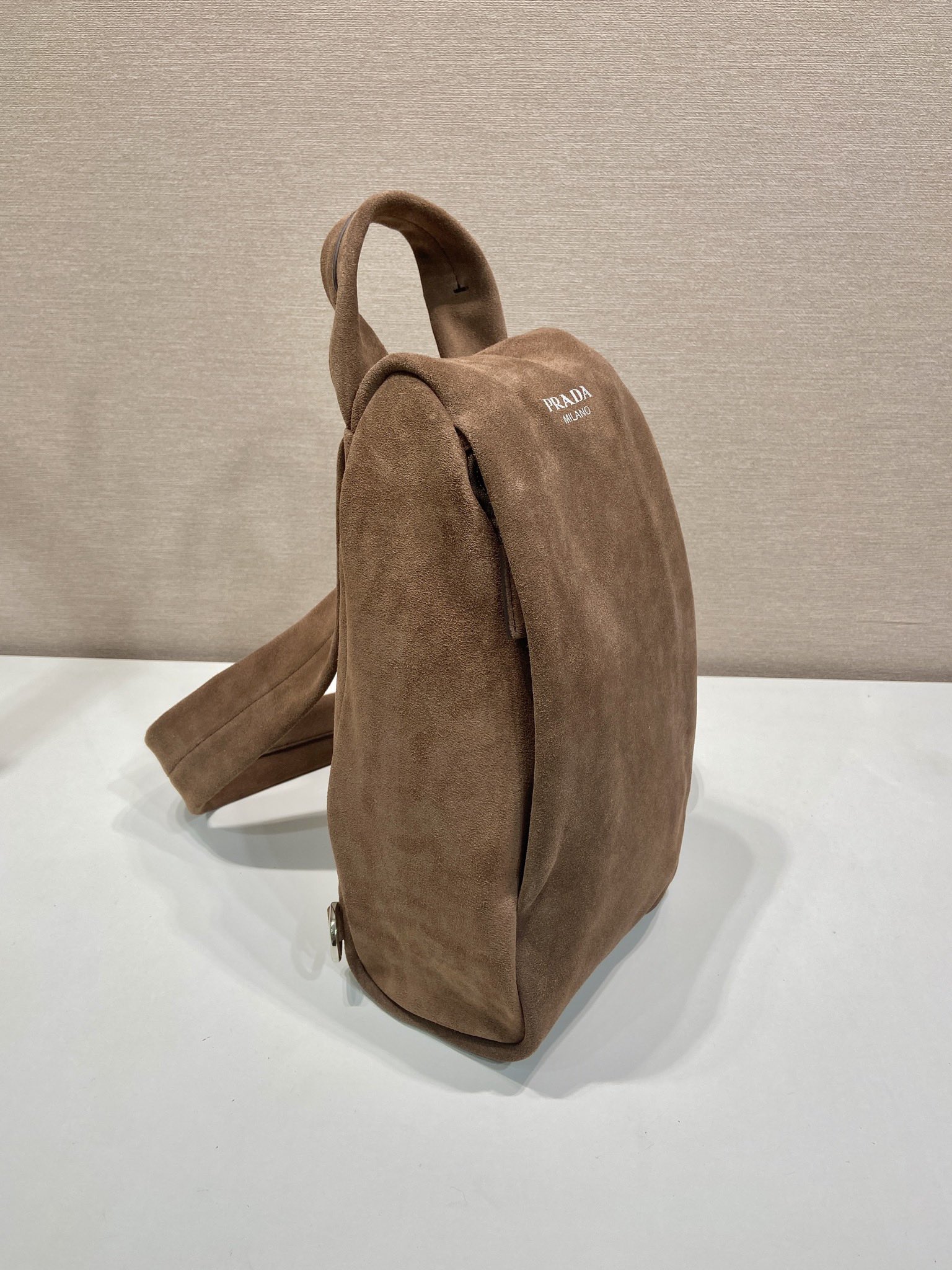 PRADA Distressed Leather Crossbody Bag