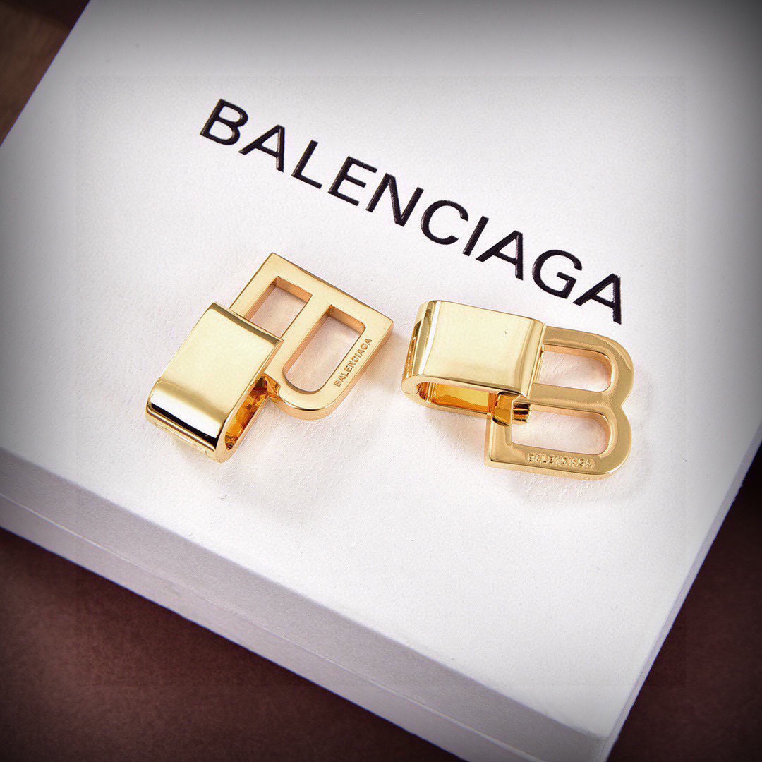 Balenciaga Gold Stud Earrings