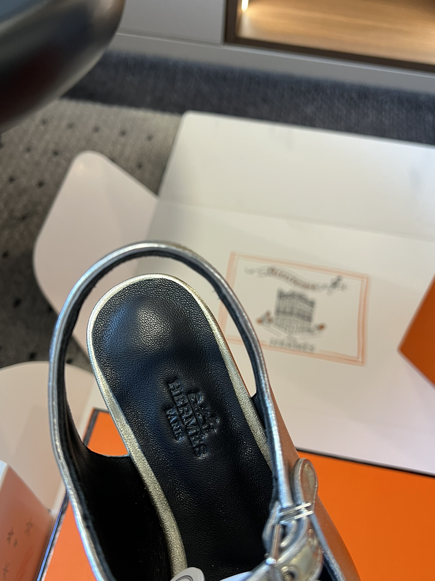 Mary Jane ballet pumps with chunky flats-grey