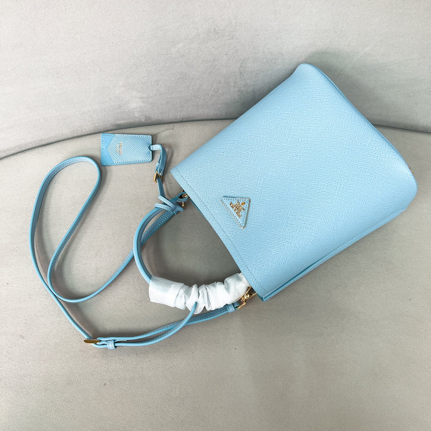 Prada 1BA212 Panier Saffiano Leather Bucket Bag